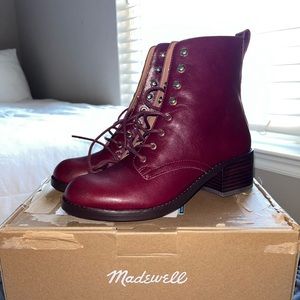 BRAND NEW Madewell Patti Lace-Up Boots